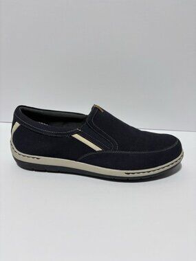 Dunham Men’s Fit Sync Navy Slip-On Shoes, Size 12 EEEE